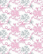 Pink Blue Snowflake Swirl Repeat Rug