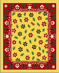 Yellow Red Green Floral Meadow Rug