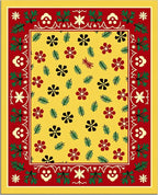 Yellow Red Green Floral Meadow Rug