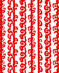 Bold Scarlet Vine Vertical Stripes Rug