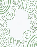 Sage Green Swirl Line Art Rug