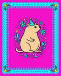 Pink Groundhog Birthday Party Celebration Rug