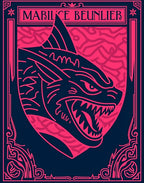 Fierce Crimson Dragon Emblem Rug