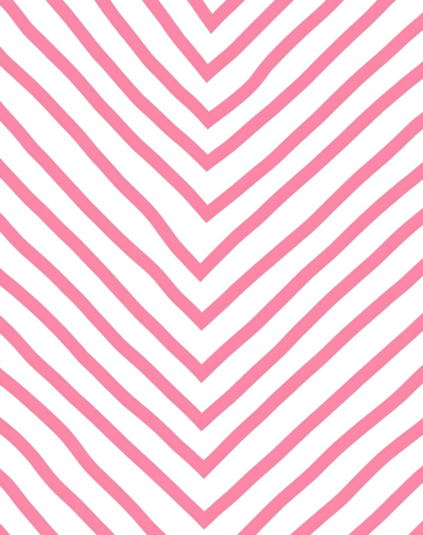 Pink White Chevron Stripe Rug