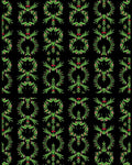 Green Red Beaded Wreath Mirror Rug