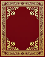 Rich Crimson Golden Ornate Scroll Rug