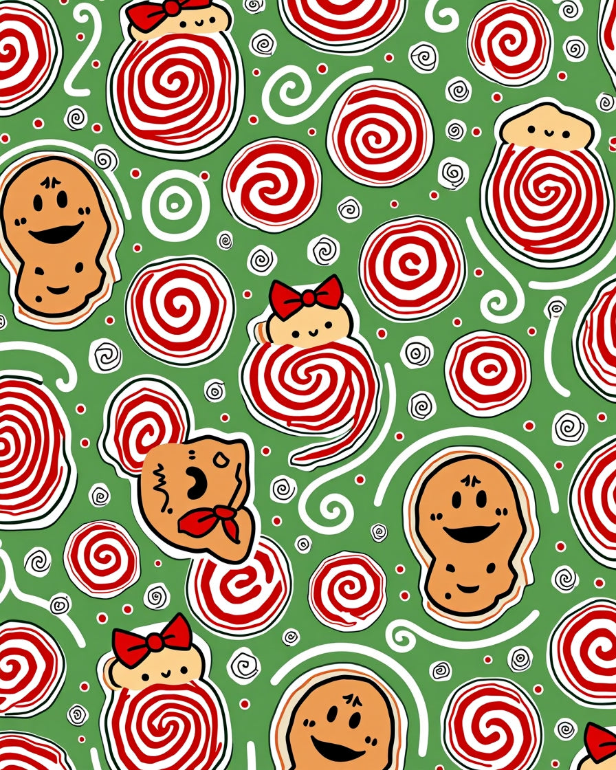 Christmas Gingerbread Candy Sweet Fun Rug