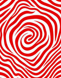 Bold Red Zebra Swirl Rug