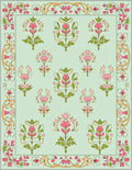 Soft Pink Botanical Garden Arrangement Rug