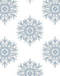 Pale Blue Snowflake Symmetry Rug