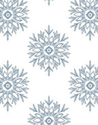 Pale Blue Snowflake Symmetry Rug