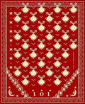 Crimson Bell Repeating Geometric Rug