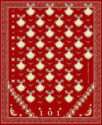 Crimson Bell Repeating Geometric Rug