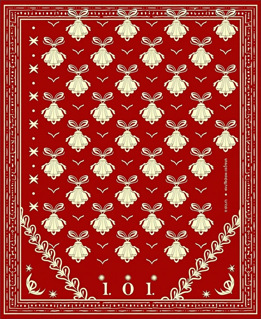 Crimson Bell Repeating Geometric Rug