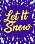 Yellow Let It Snow Snowflake Rug