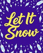 Yellow Let It Snow Snowflake Rug