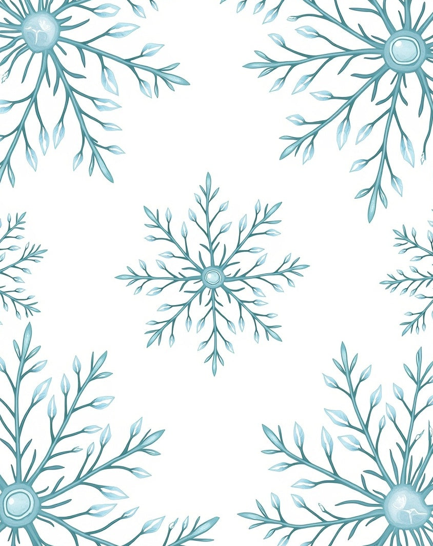 Aqua Winter Snowflake Radiance Rug