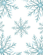 Aqua Winter Snowflake Radiance Rug