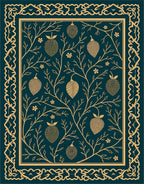 Golden Strawberry Botanical Vine Rug