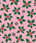 Pink Holly Berry Garden Rug