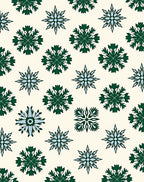 Emerald Green Starburst Snowflake Rug