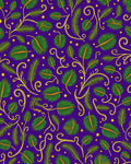 Purple Emerald Leaf Swirl Star Rug