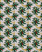 Festive Green Holly Berry Ribbon Repeated Rug