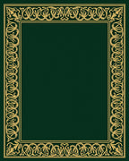 Emerald Golden Decorative Scroll Border Rug