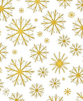 Elegant Gold Snowflake Scatter Rug