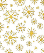 Elegant Gold Snowflake Scatter Rug