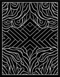 Bold Black White Abstract Organic Rug