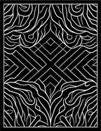 Bold Black White Abstract Organic Rug