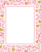 Pink Swirl Heart Whimsical Fabric Rug