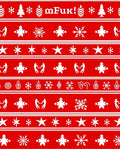 Holiday Red White Festive Icon Rug