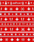 Holiday Red White Festive Icon Rug