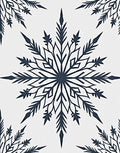 Navy Snowflake White Background Rug