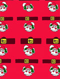 Festive Red Santa Belt Stripe Rug