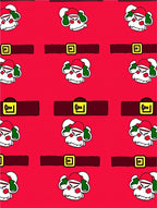Festive Red Santa Belt Stripe Rug