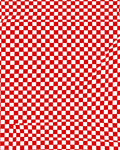Dynamic Red White Checkered Curve Rug