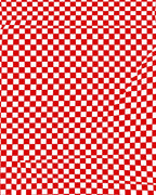 Dynamic Red White Checkered Curve Rug