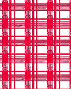 Crimson Red Checked Grid Layers Rug