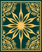 Golden Forest Starburst Medallion Rug