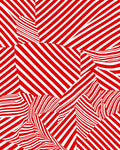 Bold Red Illusory Stripe Rug