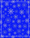 Charming White Snowflake Blue Field Rug