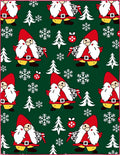 Festive Red Gnome Snowflake Forest Friends Rug