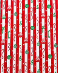 Red White Striped Festive Candy Collage Rug