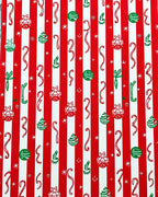 Red White Striped Festive Candy Collage Rug