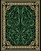 Ornate Green Tree Of Life Rug