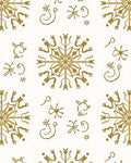 Golden Snowflake Whimsical Scatter Rug
