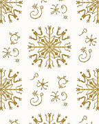 Golden Snowflake Whimsical Scatter Rug